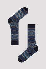 Load image into Gallery viewer, Men Navy Stripe 3 In Pack Κάλτσα
